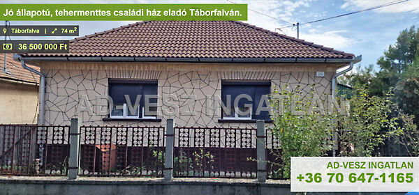 Eladó ház Táborfalva