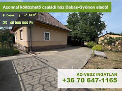 Eladó ház Dabas