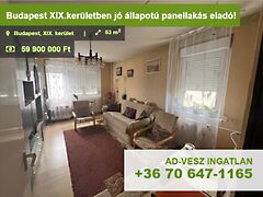 Eladó lakás Budapest, XIX. kerület