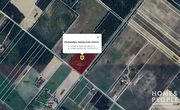 Eladó földterület Pusztamérges