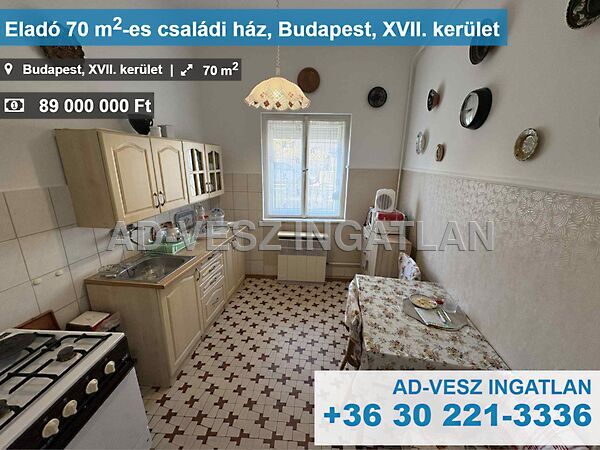 Eladó ház Budapest, XVII. kerület
