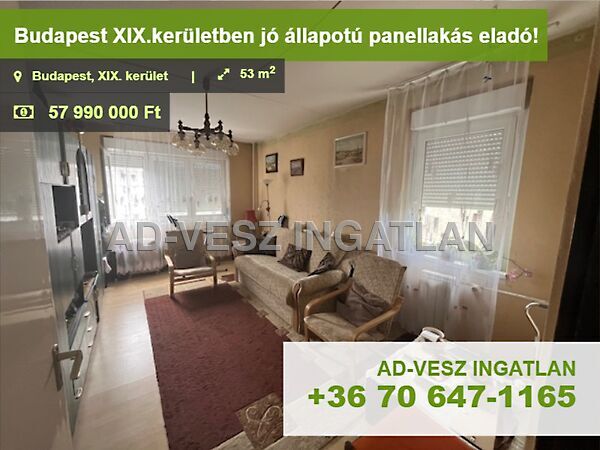 Eladó lakás Budapest, XIX. kerület