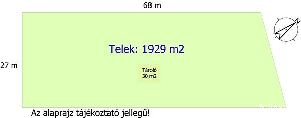 Eladó földterület Töltéstava
