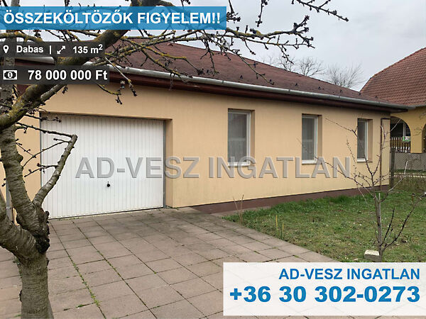 Eladó ház Dabas