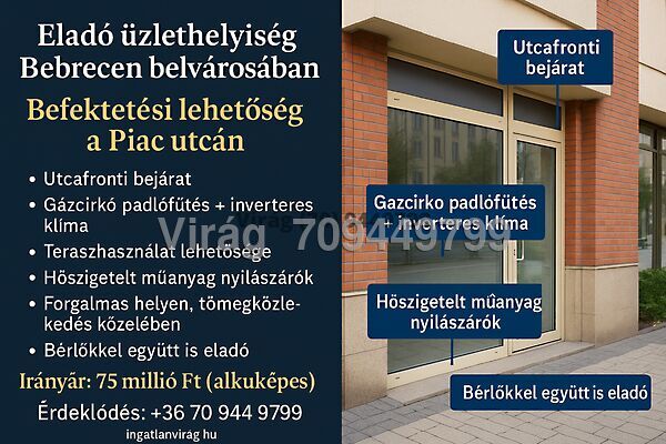 Eladó üzleti Debrecen
