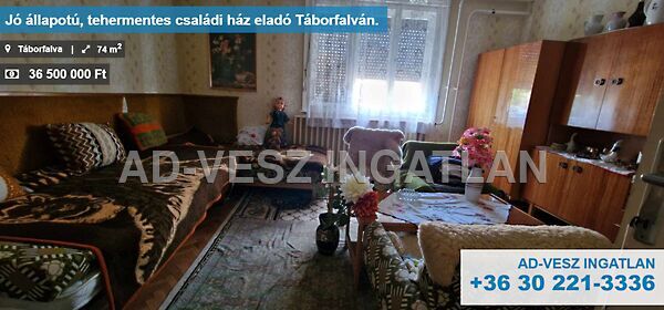Eladó ház Táborfalva