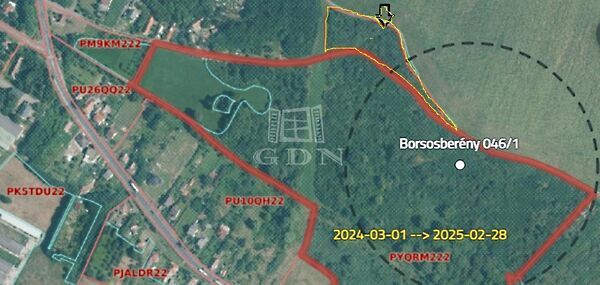 Eladó földterület Borsosberény